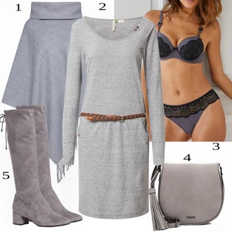 Outfit sa Siva/Crna Gaćice Lascana "Jesenski Kežual Outfit"