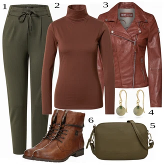 Outfit s Červená Kozačka Tom Tailor "Podzimní Ležérní Outfit"