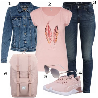 Outfit s Šedá Sportovní legíny/Bota barefoot Puma "Cool každodenní outfit"