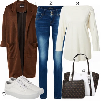 Outfit sa Siva Tenisica Vans "Tvoj otmjeni outfit"