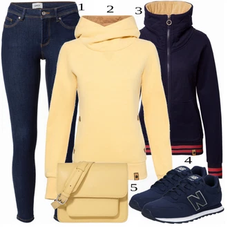 outfit mit Črna Superga New Balance "1"