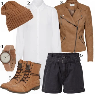 Outfit s Bílá/Krémová Dlouhá Halenka/Oversize Muselínová Blůza/Tunikové Tričko/Dlouhá tunika Vila "Ulice Styl Outfit"