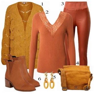 Outfit s Hnědá Kozačka TOMS "Podzimní Oblečení"