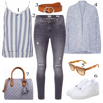 Outfit s Sluneční Brýle Ray-Ban "Indigový"