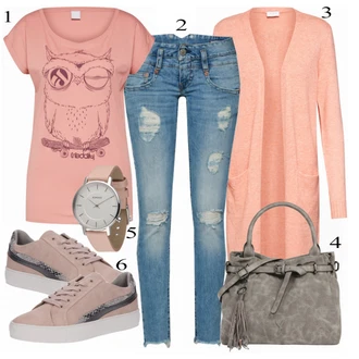 Outfit s Tyrkysový Herrlicher "Iriedaily TShirt"