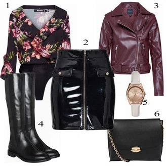 Outfit s Červená New Look "Ivyrevel Rock"