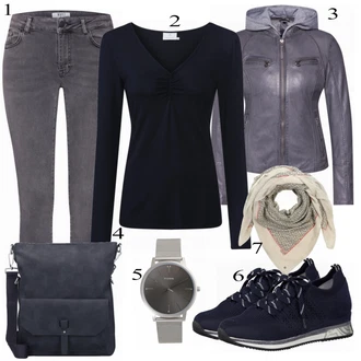 Outfit s Teniska MARCO TOZZI "Kaffe Košile"