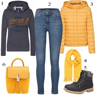 Outfit s Modrá Kozačka Tom Tailor "Kiki"