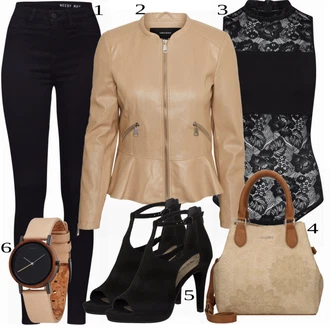 outfit mit Bež VERO MODA "Tvoj cool outfit"