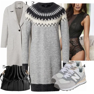 Outfit s Šedá Teniska New Balance "Dámský komplet"