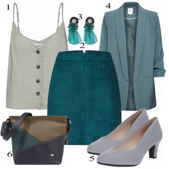 Outfit s Šedá Bota Na Podpatku Bugatti "Umělohmotný Rock"