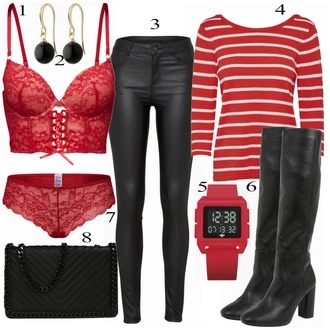 Ležérní outfity 60. Let s Černá Visací Pilgrim "LASCANA BH"Look: Styl, 20 léta, 60. Let, Elegantní, Francouzské, Old Money, Unisex, Retro, 80tá léta