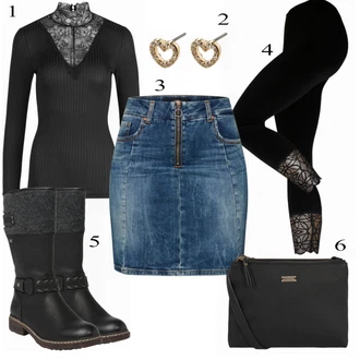 Outfit s Modrá Kozačka Rieker "LTB Rock"