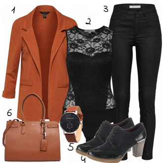 Outfit s Černá Halenka About You "Laura"
