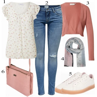 Outfit s Šedá Kardigan About You "Lehký Outfit"