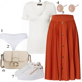 Ležérní outfity s Červená Kraťas pro plnoštíhlé About You "Lehký Outfit"