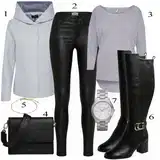 Crne Guess Čizmice Outfiti image