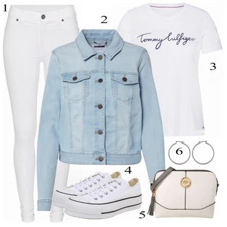 outfit mit Modra/Siva Denim Jakna Noisy may "Lahka oblačila"
