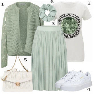 Outfit s Šedá Kardigan Only "Perfektní na jaro"