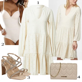 outfit mit Bela/Siva Obleka Vila "Tvoj cool outfit"