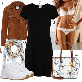 outfit mit Rdeča Usnjena Jakna Vila "Tvoj cool outfit"