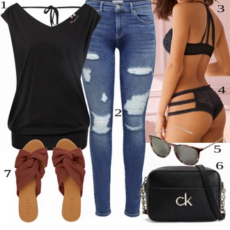 Skinny Outfit s Modrá Dlouhá tylová sukně/Džíny/Zvonová Kalhoty/Kožená bunda/Dlouhé Kardigany/Dlouhý Zimní Kabát Only "Lehký outfit"