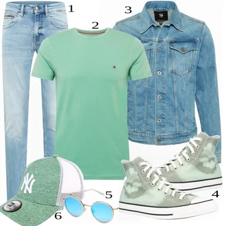 outfit mit Turkizna Denim Jakna G-Star Raw "Priložnostna oblačila"