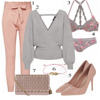 Outfit s Šedá Prsatější střih podprsenky/Pánské boty ve velikosti 11/Kojící podprsenka S.Oliver "Lente Outfit"