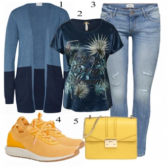 Outfit s Žlutá Teniska Tamaris "Lente Outfit"