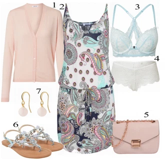 Výstřih na ramena Outfit s Bílá/Červená/Modrá/Tmavě modrá/Vícebarevný Plážové Šaty/Halenkové Šaty/Pouzdrové Šaty/Tunikové šaty/Šaty Bez Rukávů/Boho Letní Šaty/Letní Šaty/Šaty S Potiskem BEACH TIME "Lente Outfit"