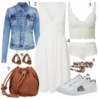Outfit s Šedá Teniska Timberland "Lente Outfit"