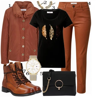 Outfit s Červená Kalhoty Brax "Jarní Outfit pro Dámy"