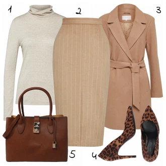 Outfit s Modrá Bota Na Podpatku New Look "Leopard"