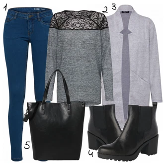 Outfit s Černá Kozačka Chelsea Boty Vagabond Shoemakers "Linda"