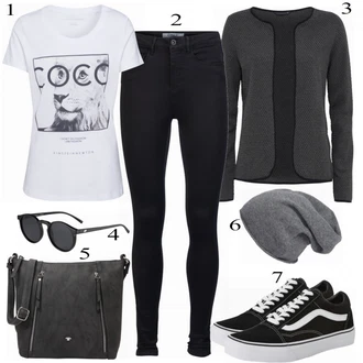 Sportovní Outfit s Černá/Tmavě modrá Legíny s Podšívkou/Teplé Legíny/Kožená bunda/Neprůhledný Legíny/Sportovní Legína/Formovaná Legína/Bavlněné Legíny/Legíny s Rozparkem/Pletený Legín Only "Lisa"Look: Styl, Cool, Disko, Venkovní, Bezešvé, Unisex, Sportovní
