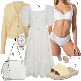 outfit mit Bela Sončna očala BURBERRY "Tvoj cool outfit"