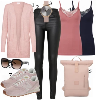 Outfit s Béžová/Šedá Teniska New Balance "Ležérní Freizeit Look"