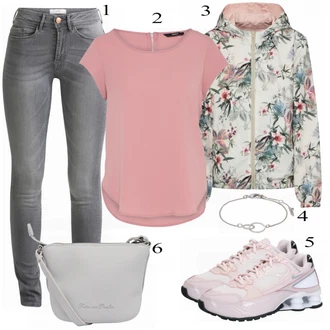 Outfit s Šedá/Tmavě šedá/Světle šedá Kožená bunda/Kotníková Bota/Džín s Nízkým Pasem/Zkrácené Džíny/Push up Džín/Džíny s Rozparkem/Džíny s Nízkým Sedem/Kožené Boty/Slim Fit Džíny/Džíny Regular Fit/Zimní bunda Ichi "Ležérní Freizeit Look"