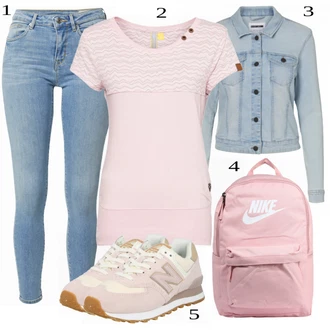 outfit mit Turkizna Hlače ESPRIT "Tvoj cool outfit"