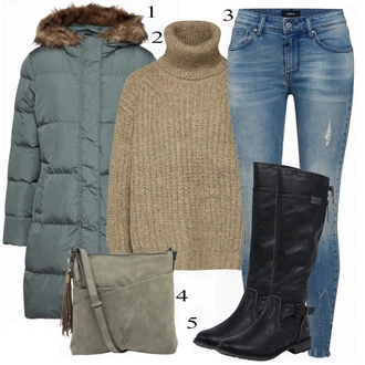 Outfit s Herrlicher "MUSTANG boty"