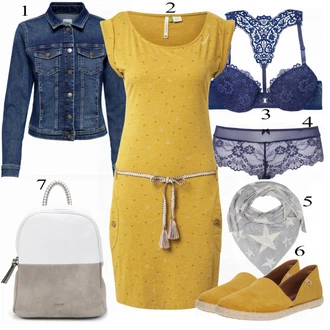 Outfit s Modrá/Tmavě modrá/Světle modrá Vintage Bund/Krátké Džínové Bundičky/Džínové Bund Only "Mega krásné jarní Outfits"