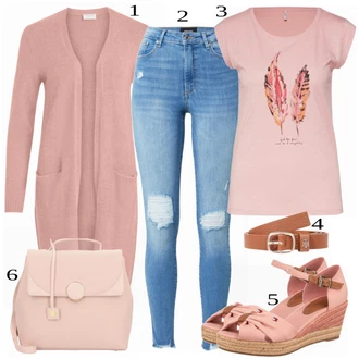 outfit mit Modra Kavbojke VERO MODA "Stilna oblačila za pomlad"