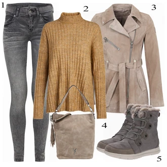 Outfit s Béžová/Hnědá/Khaki Bundeswehr Parka/Vosková Bunda/Otočná Bunda/Vintage Bund/Parka Přechodová Bund/Uniformní Bund/Udržitelná bunda/Krabice bunda/Manšestrová Bunda/Pilotní Bunda "MixLook"
