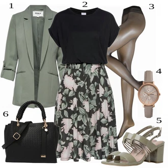 Outfity pro léto s Černá Košilové šaty Buffalo "Lehký outfit"