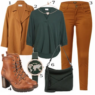 Outfit sa Smeđa/Narandžasta Cartoon "Tvoj otmjeni outfit"