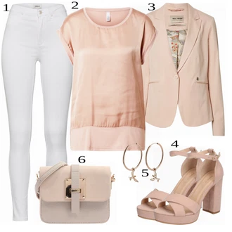 Outfity pro práci s Šedá/Krémová/Bílá Kalhoty Tregíny/Jeggings/Skinny Kalhoty/Džínové Legíny/Kalhoty s dírou/Kalhoty se Štěrbinou/Legíny s Rozparkem Only "Moderní Business Outfit"