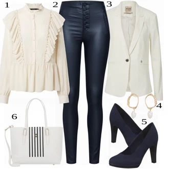 Outfit s Modrá Bota Na Podpatku MARCO TOZZI "Moderní Business Outfit"