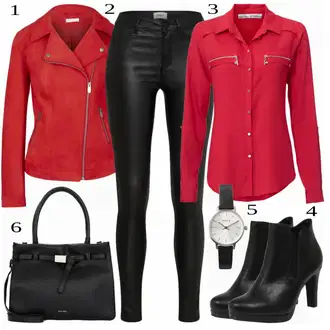 Outfit sa Crvena Bluza Heine "Moderni Poslovni Outfit"