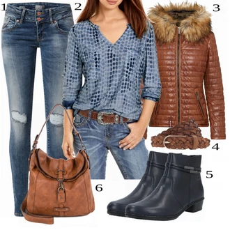 Outfit sa Smeđa Kožna Jakna Oakwood "Tvoj otmjeni outfit"