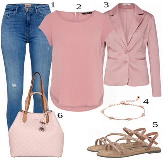 Outfity pro práci Plnější Postavou s Růžová/Fialová Halenka Móda Pro Plnoštíhlou/Tunika/Tričko & Top Móda Pro Plnoštíhlé Only "Moderní Business Outfit"